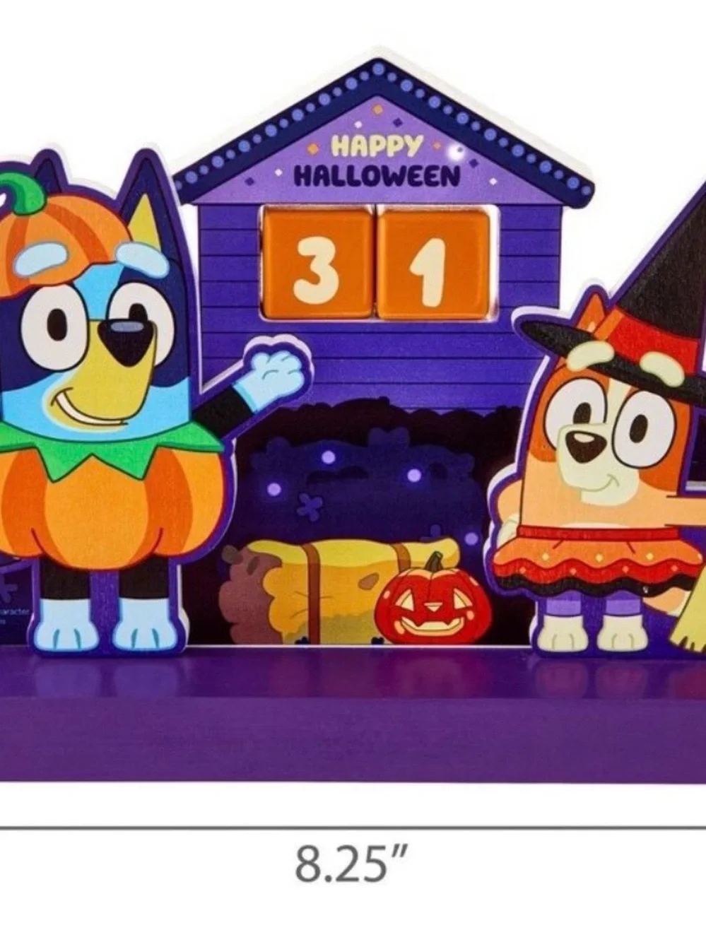 Bluey and Bingo Wooden Halloween Countdown Calendar